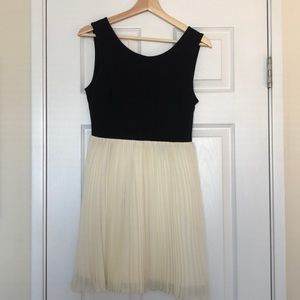 Black & Ivory Low Back Cocktail Dress